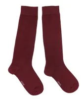Damen Kniestrümpfe Einfarbig Wein Farben Dunkelwein Größe 39-42