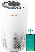 KLAMER Luftreiniger 300i mit HEPA Filter, CADR Spitzenleistung von 220 m³/h, für Räume bis 50m², entfernt bis zu 99,9% Pollen, Staub, Viren und Allergene, 3 Modi inkl. Automatikmodus