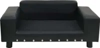 vidaXL Pohovka pro psy černá 81x43x31 cm Plyš a umělá kůže