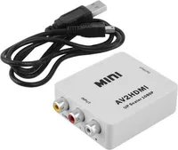 Case2go - Konvertor Tulip na HDMI - AV / kompozitný adaptér RCA na HDMI audio a video kábel - Adaptér - ABS - biely