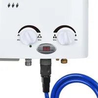 Qlima Tragbarer Gas-Durchlauferhitzer PGWH 1010 Weiß