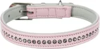 Trixie Active Comfort kožený obojek s kamínky - růžová