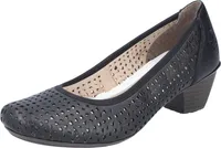 Rieker Damen Pumps Blockabsatz 41752, Größe:40 EU, Farbe:Schwarz
