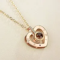 Bixorp Friends BFF Halskette mit „I LOVE YOU“ in 100 Sprachen! Goldfarbenes Herz - Freundschaftskette Mädchen - Beste Freunde Halskette Freundschaftsgeschenk
