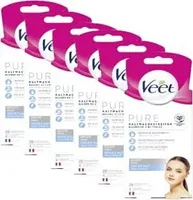 Veet Kaltwachsstreifen Gesicht sensible Haut 6 x 20 Stück