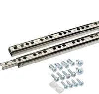 SOTECH 1 Paar (2 St.) Schubladenschienen Teilauszug Länge 406 mm Tragkraft 10 kg Höhe 17 mm inkl. Schraubenset
