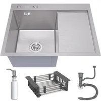 Einbeckenspüle mit INOX-Auslauf 6350L + Zubehör