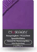Premium Jersey Spannbettlaken 180x200 cm - 200x220 cm + 40 cm Boxspringbett mit Elasthan aubergine