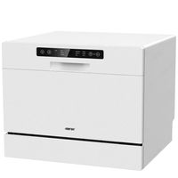 Merax Tischgeschirrspüler 6 Maßgedecke Spülmaschine 7,5 l mini Spülmaschine Geschirrspüler mit 6 Reinigungsprogramme, LED Display, Startzeitvorwahl, freistehend