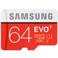Samsung microSDHC Speicherkarte EVO+ 64 GB mit SD Adapter