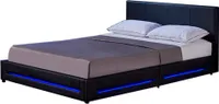 LED Bett ASTEROID - Variantenauswahl, schwarz, Größe:160 x 200 cm
