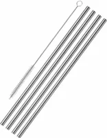 Westmark 4 Trinkhalme »Edelstahl« gerade + Reinigungsbürstchen, 62722260