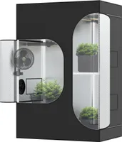 2 in 1 120x90x180 Deluxe 600D Zuchtzelt Gewächshaus Grow Box Growzelt Tent,Growbox,Growschrank Growzelt Zelt The Hookah: 2-in-1 120x90x180 cm