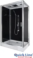 Kompletný sprchový kút TREND 3 - Wellness zážitok - 80 x 120 x 215 - S rádiom + reproduktorom - Rýchla inštalácia - Sprcha kompletná