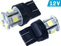Żarówka VISION W21/5W (T20q) 12V 8x 5050 SMD LED, biała, 2 szt.