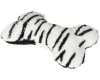 Karlie Safari Knochen Myca - Hundespielzeug - Plüsch - Schwarz-Weiß / Zebra - 20x12x5 cm