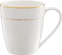 Kubek porcelanowy biały Aura Gold 360 ml