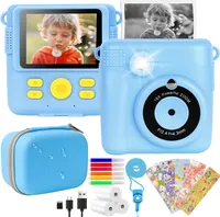 Sofortbildkameras Kinder, Kinderkamera, Sofortbildkamera, 1080P HD Sofortdruck von Fotos, Fotokamera Sofortdruck mit Druckpapier & 32GB Karte