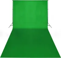 vidaXL Fotopozadí bez stojanu Bavlna Zelená 600x300 Chroma-Key