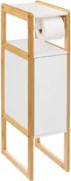 5five Simply Smart | Toilettenpapierschrank, Toilettenpapierhalter, 33 x 80 x 20 cm - Weiß