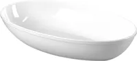 Einweg-Servierschüssel aus Plastik, oval, 945ml, Weiss, 1 Stück - Salatschüssel