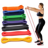 Fitnessbänder Trainingsbänder Resistance Band für Muskelaufbau Pilates Yoga  15-35lbs Rot