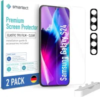 smartect TPU Schutzfolie Klar für Samsung Galaxy S24, 2 x Front + 2 x Cam