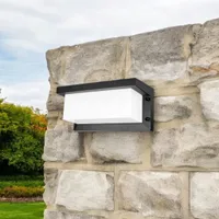 MasterLED Außenleuchte LED Wandleuchte Lagos E27 max 40W Schwarz – IP44 – Moderne Wandlampe für Haus, Garten & Terrasse