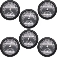 6x Thermometer Hygrometer Luftfeuchtigkeit Temperatur Analog Wetterstation Rund
