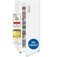 Exquisit Gefrierschrank GS5231-NF-H-010E weiss | 155 l Nutzinhalt | NoFrost | Umluftkühlung | mit LED-Anzeige | Türanschlag wechselbar