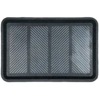 e-floor Schuhmatte 40x60 cm Silber – 100% Gummi, Wasserdicht, pflegeleicht, schützt vor Schmutz, Schnee & Schlamm