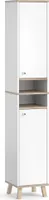 Vicco Badschrank Senyo, 30 x 174 cm, Weiß/Sonoma