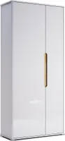 MiroMark Stella SL-122-WB Kleiderschrank Weiß Matt/Glanz 2-türig
