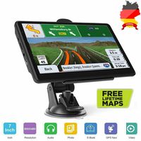 SWAREY EU-Navigationssystem 7 Zoll inkl. Free Lifetime Maps Touchscreen GPS Navigationsgerät GPS-Navigator 8GB, Fahrspurassistent, Farbe: Schwarz