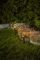 BEST SEASON LED solární tyč Ohňostroj plast 100x14x40cm černá sada 3 ks