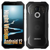 DOOGEE S61 PRO Outdoor Handy Android 12, 6GB+128GB 6.0'' 48MP + 20MP Nachtsicht 4G Dual SIM NFC, Schwarz