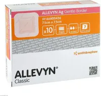 Allevyn Ag Gentle Border 7,5x7,5 cm Wundverband 10 St