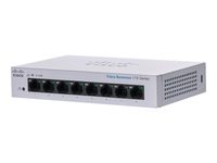 Cisco® Business CBS110-8T-D Unmanaged Switch : 8 GE-Ports : Desktop : Externer Stromversorger : Eingeschränkter lebenslanger Schutz (CBS110-8T-D)