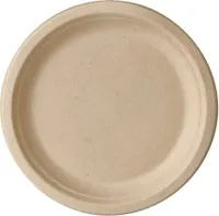 Papstar Zuckerrohr Teller pure Ø 23 cm natur 50 Stück