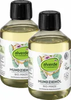 2 x alverde Naturkosmetik - Mundziehöl Bio-Minze (2 x 200 ml)