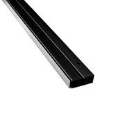 SN DECO - Vorhangschiene Set SH, 1-läufig, schwarz, 300 cm, Gardinenschiene, vorgebohrt, Komplettes Zubehör und Röllchen