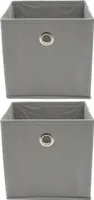 2x Faltbox Faltkiste Faltboxen Aufbewahrungsbox 20x20x20 Regalbox Box Grau Staubox