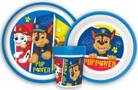 Paw Patrol Chase Rubble Kinder Geschirr-Set 3 teilig Becher Teller Schüssel