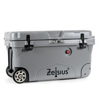 Chladicí box Zelsius šedý 50 litrů s kolečky | Chladicí box pro kempování v autě