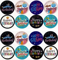 Oblique Unique Happy Birthday Geburtstag Sticker Jubiläum Aufkleber 16 Stk. Geschenk Deko Geburtstagsdeko
