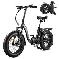 eboocicle E Bike klapprad 20" Fatbike, klappfahrrad, 250W/36V/15.6Ah Reichweite bis 100km, Off-Road Mountainbike mit Shimano 7 Gang Alu