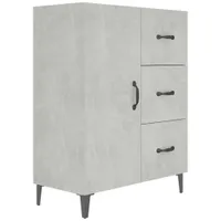 vidaXL Kredens betonowy szary 69,5x34x90 cm materiał drewnopochodny