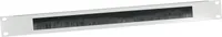 HMF 66489-07 Kabeldurchführung mit Bürsteneinsatz für Serverschrank, 19 Zoll, 1 HE, Lichtgrau