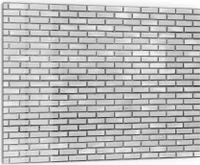 DEQORI Küchenrückwand Glas 80x60 cm 'Weißes Ziegelwerk' Spritzschutz Bad Rückwand Küche