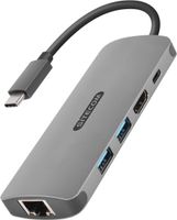 SITECOM USB-C to HDMI + Gigabit LAN Adapter, inkl. USB-C Power Delivery